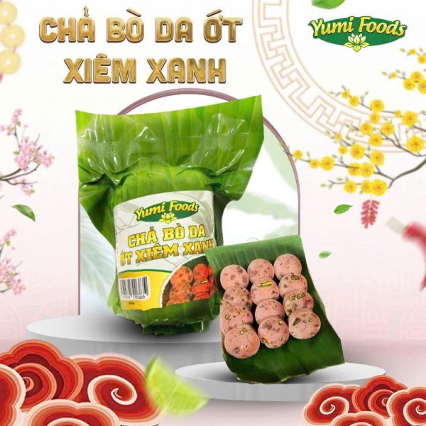 Chả bò da ớt xiêm xanh